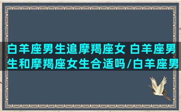 白羊座男生追摩羯座女 白羊座男生和摩羯座女生合适吗/白羊座男生追摩羯座女 白羊座男生和摩羯座女生合适吗-我的网站